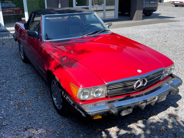 Mercedes 560 SL R107 Roadster + Hardtop ' Bobby Ewing 'look ' +Carfaxhistory +MB Data