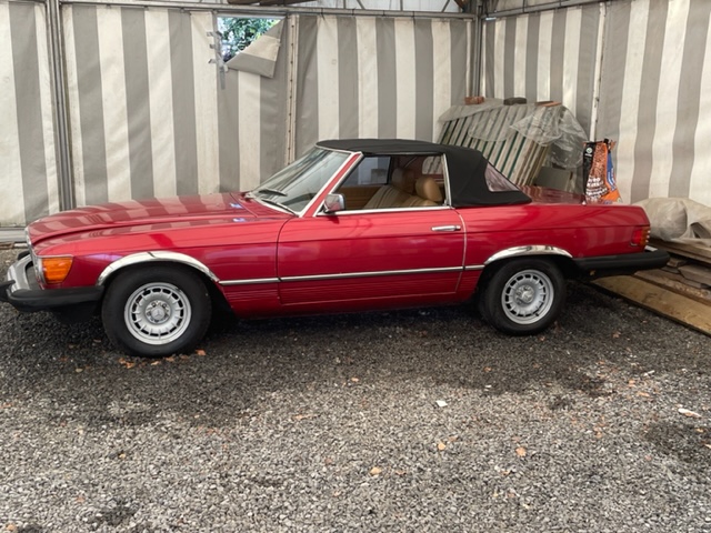Mercedes 380 SL R107 Roadster Red + Beige Leder ( Bobby Ewing Look ) Project