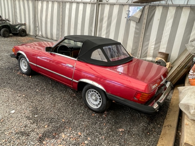 Mercedes 380 SL R107 Roadster Red + Beige Leder ( Bobby Ewing Look ) Project