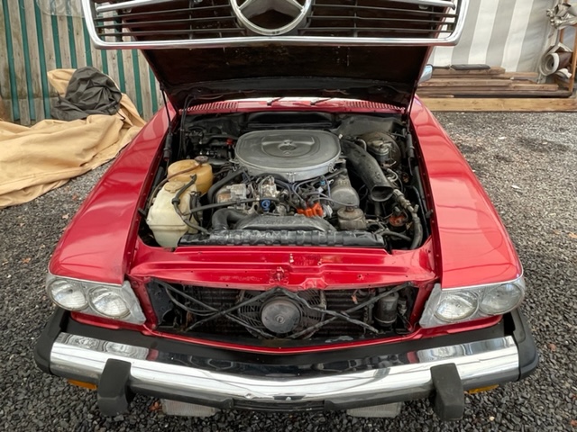 Mercedes 380 SL R107 Roadster Red + Beige Leder ( Bobby Ewing Look ) Project